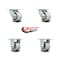 Service Caster 3.25 Inch Semi Steel Caster Set with Roller Bearings 2 Swivel 2 Rigid SCC SCC-30CS3420-SSR-2-R3420-2 - alternate 2